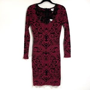 ❗️CLOSING Jan 1st! ❗️Cache Printed Long Sleeve Bodycon Dress